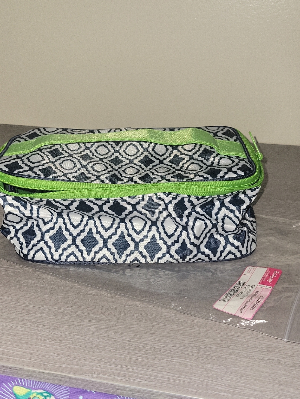 thirty-one Navy and White Glamour Case Cosmetic Pouch